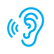 icon blue ear